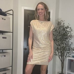 Sequin gold dress